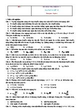 Bộ đề Kiểm tra học kỳ 1 Vật lý 10 (Có đáp án)